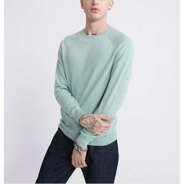 Superdry Orange Label Cotton Jumper - Green (S)