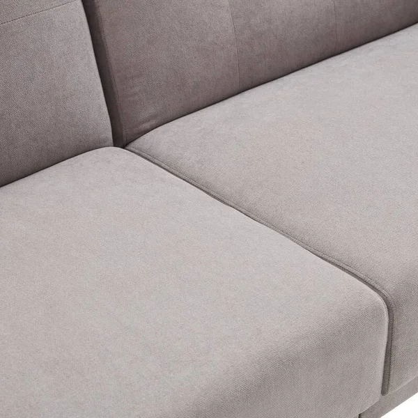 Modern Linen Convertible Folding Futon Sofa Bed for Apartment - Dorm - Grey