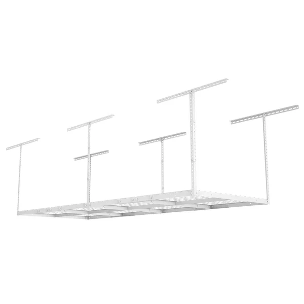 Fleximounts GR38 3x8 Foot Adjustable Overhead Garage Storage Ceiling Rack, White